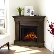 40.94" Chateau Dark Walnut Corner Electric Fireplace 40.94" Chateau Dark Walnut Corner Electric Fireplace