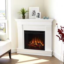 40.94" Chateau White Corner Electric Fireplace 40.94" Chateau White Corner Electric Fireplace