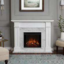 53.5" Kipling White Marble Electric Fireplace 53.5" Kipling White Marble Electric Fireplace