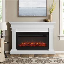 58" Beau White Electric Fireplace 58" Beau White Electric Fireplace
