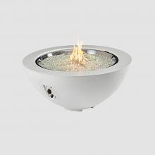 42" Cove Round White Gas Fire Pit Bowl