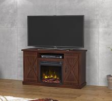 47.5" Morro Sawcut Espresso TV Entertainment Media Stand w/ Electric Fireplace 47.5" Morro Sawcut Espresso TV Entertainment Media Stand w/ Electric Fireplace