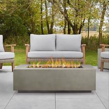 50" Aegean Mist Gray Large Rectangle Propane Gas Outdoor Fire Table 50" Aegean Mist Gray Large Rectangle Propane Gas Outdoor Fire Table
