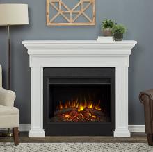 55" Emerson Real Flame White Electric Fireplace 55" Emerson Real Flame White Electric Fireplace