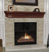 48" / 72" Lindon Mantel Shelf - Cherry Distressed Finish