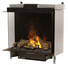 37" Faber e-MatriX Two-Sided Built-in Electric Firebox - Left-facing