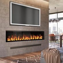 86" Dimplex Opti-Myst® Linear Electric Fireplace with Acrylic Ice and Driftwood Media 86" Dimplex Opti-Myst® Linear Electric Fireplace with Acrylic Ice and Driftwood Media