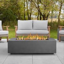 50" Aegean Weathered Slate Large Rectangle Propane Gas Outdoor Fire Table