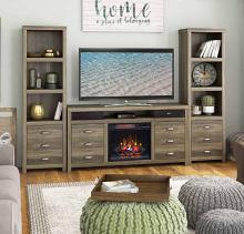 64" Wilder Canyon Lake Pine Infrared TV Stand Electric Fireplace with Optional Side Piers 64" Wilder Canyon Lake Pine Infrared TV Stand Electric Fireplace with Optional Side Piers