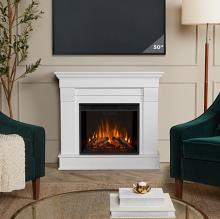 40.94" Chateau White Electric Fireplace 40.94" Chateau White Electric Fireplace