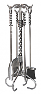 30'' 5 Piece Stainless Steel Fireset with Ring/Twist Handles