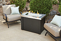 32" Providence Conversational Fire Pit Table with Stainless Steel Top 