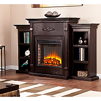 70.25'' Tennyson Classic Espresso Electric Fireplace w/ Bookcases 70.25'' Tennyson Classic Espresso Electric Fireplace w/ Bookcases