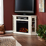 48" Claremont Convertible Media Electric Fireplace - Ivory 48" Claremont Convertible Media Electric Fireplace - Ivory