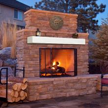 48" / 60" / 72" Zachary Mantel Shelf - Whitewash Finish